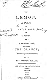 The Lemon, A Poem by Henrietta Battier