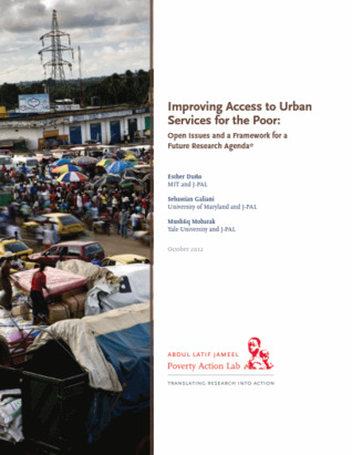 Improving Access to Urban Services for the Poor: Open Issues and a Framework for a  Future Research Agenda