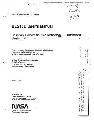 Best3d User's Manual: Boundary Element Solution Technology, 3-Dimensional Version 3.0