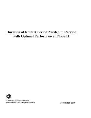 Duration of Restart Period Needed to Recycle with Optimal Performance: Phase II