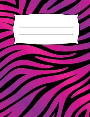 Kids Purple Zebra Print Primary Journal Composition Notebook