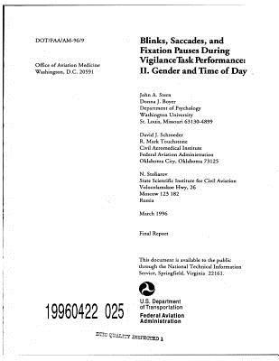 Blinks, Saccades, and Fixation Pauses During Vigilance Task Performance. II, Gender and Time of Day Microform: Final Report