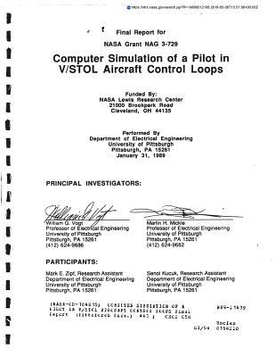 Computer Simulation of a Pilot in V/Stol Aircraft Control Loops