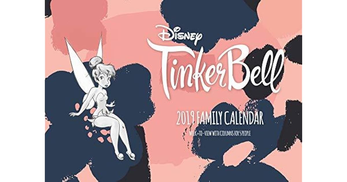 Disney Tinkerbell Fashion Official 2019 Calendar A4 Wall Calendar