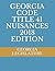 GEORGIA CODE TITLE 41 NUISA...