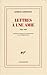 Lettres à une amie 1923-1929