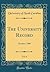 The University Record, Vol. 6: October, 1900 (Classic Reprint)