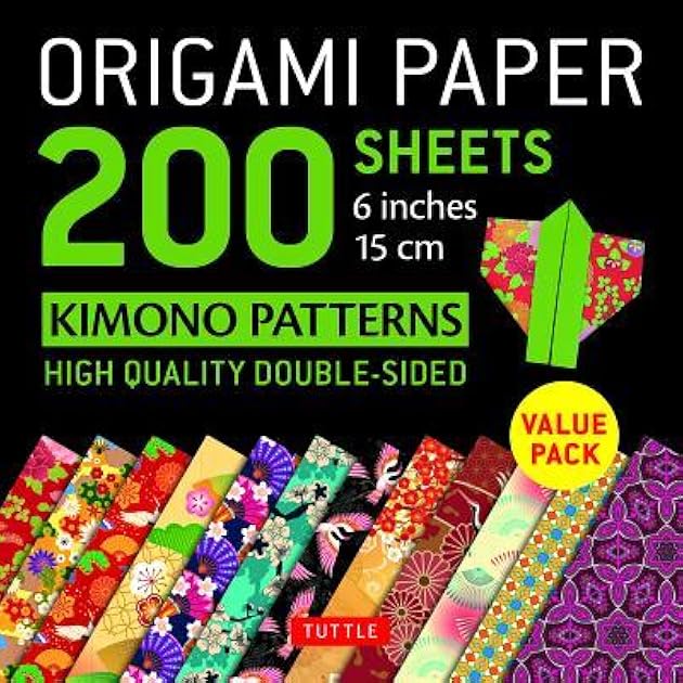 Origami Paper 200 sheets Kimono Patterns 6