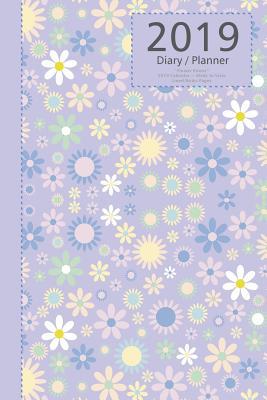2019 Diary / Planner, Flower Power: 2019 Calendar, Week to View, Lined Notes Pages