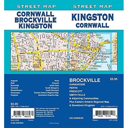 Map Of Kingston Ontario Streets Kingston / Cornwall / Brockville / Smith Falls, Ontario Street Map By  Lucidmap / Gm Johnson