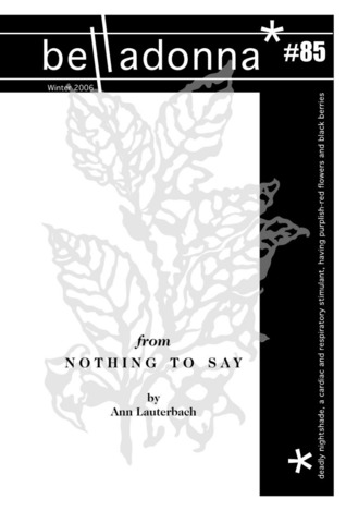 From Nothing to Say (ebook)