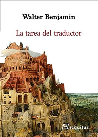 Portada de La tarea del traductor, de Walter Benjamin