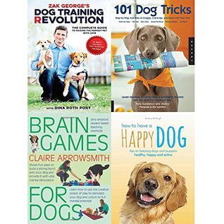 Dog training revolution, 101 dog tricks, brain games for dogs and how to have a happy dog 4 books collection set (Paperback)
