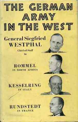 The German Army In The West (Hardcover)