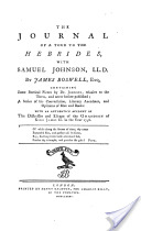 The Journal of a Tour to the Hebrides, with Samuel Johnson, LL.D.