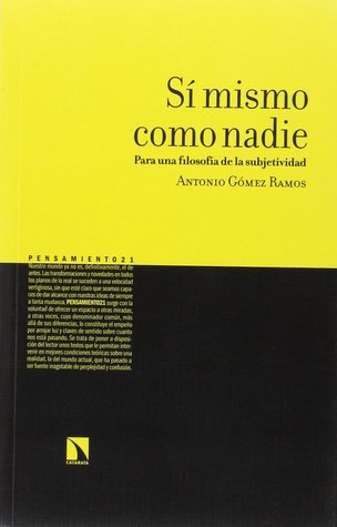 Sí mismo como nadie: Para una filosofía de la subjetividad
