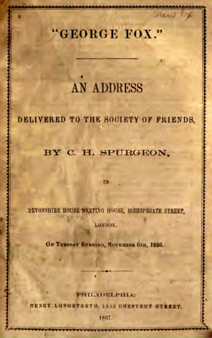George Fox: An Address Delivered to the Society of Friends