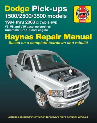 Dodge 1500, 2500 & 3500 Pick-ups (94-08) with V6, V8 & V10 Gas & Cummins turbo-diesel, 2WD & 4WD Haynes Repair Manual (Does not include information specific to SRT-10 models.)