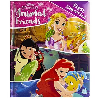Disney Princess Rapunzel, Mulan, Ariel, and More! - Animal Friends First Look and Find Activity Book - PI Kids (Board book)