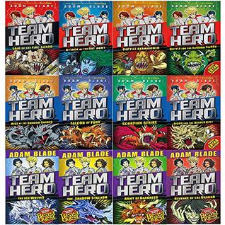 Team hero series (1-3) collection 12 books set by adam blade