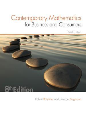 EBOOK Contemporary Mathematics for Business & Consumers, Brief Edition