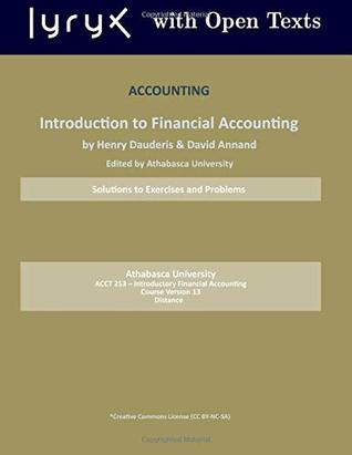 Accounting Introduction To Financial Accounting Solutions To Exercises And Problems By Henry Dauderis