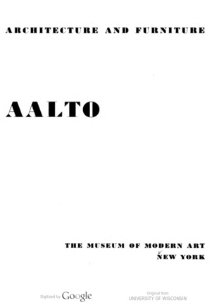 Architecture and furniture: Aalto