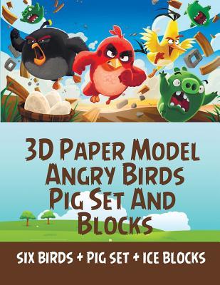 3D Paper Model Angry Birds Pig Set and Blocks: Paper Cool Kids Toys Do It Yourself Children Educational Toys Cartoon Assembly Crafts Boys Girls