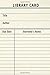 Library Card: Due Date Card Notebook Journal For Librarians Book Lovers