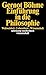 Einführung in die Philosophie by Gernot Böhme