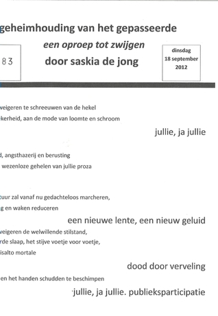 Geheimhouding van het gepasseerde een oproep tot zwijgen