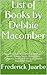List of Books by Debbie Macomber by Frederick Juarbe