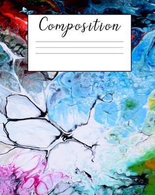 Composition: 8x10in 100 page wide rule Paint Splash School Composition Notebook Single Subject