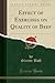 Effect of Exercises on Quality of Beef (Classic Reprint)
