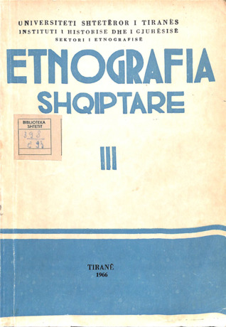 Etnografia Shqiptare III