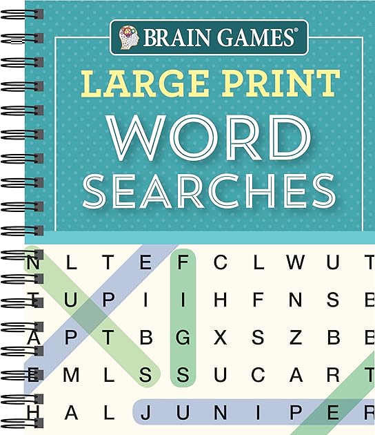 Brain Games - Large Print Word Searches (Teal)