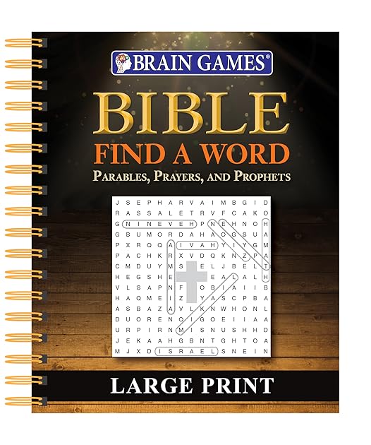 Brain Games - Bible Find a Word: Parables, Prayers, and Prophets - Large Print