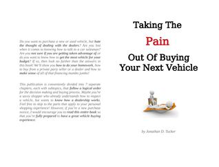 Taking The Pain Out Of Buying Your Next Vehicle