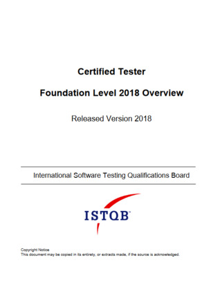 Certified Tester Foundation Level Syllabus Version 2018