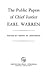 Public Papers of Chief Justice Earl Warren