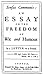 Sensus Communis: An Essay on the Freedom of Wit and Humour. In a Letter to a Friend
