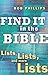 Find It in the Bible: Lists, Lists, and Lists