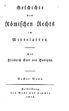 Geschichte des römischen Rechts im Mittelalter (German Edition)