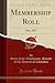 Membership Roll: May, 1891