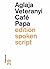 Café Papa: Fragmente (edition spoken script)