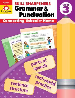 Evan-Moor Skill Sharpeners Grammar and Punctuation Workbook, Grade 3, Nouns, Verbs, Sentence Structure, Subject, Predicate, Language Handbook, Real-World Practice, Fun Activities, Homeschool, Practice