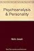 Psychoanalysis and Personality by Joseph Nuttin