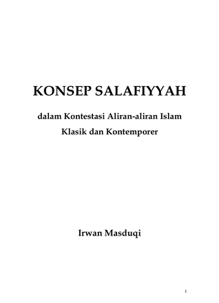 Konsep Salafiyyah dalam Kontestasi Aliran-aliran Islam Klasik dan Kontemporer