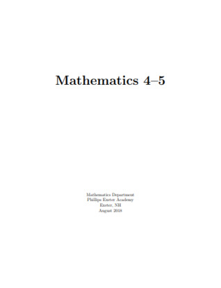 Mathematics 4–5 (PEA Math, #4–5)