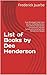 List of Books by Dee Hender...